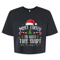 Most Likely To Hate This Family Matching Christmas Bella+Canvas Jersey Crop Tee