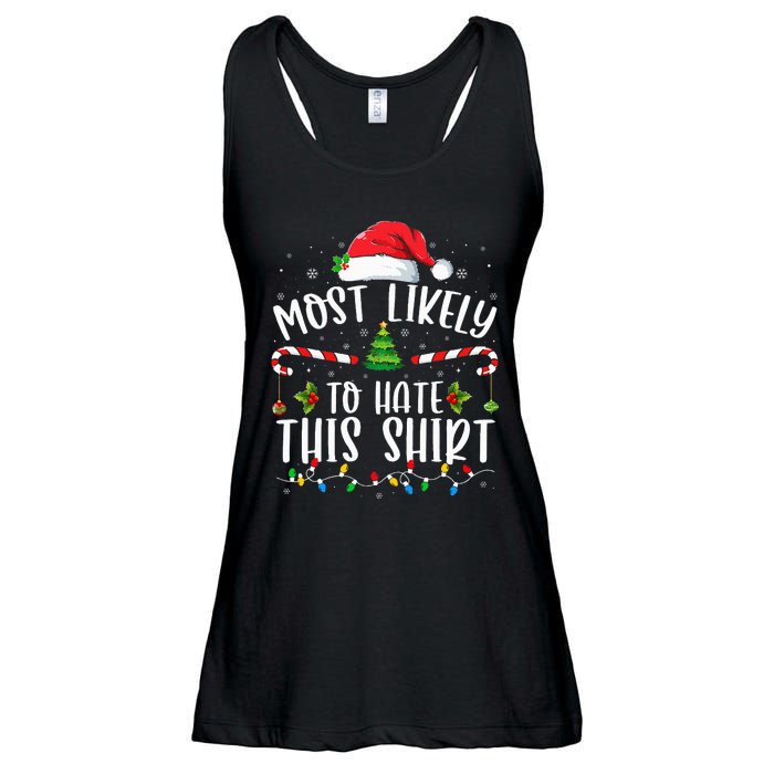 Most Likely To Hate This Family Matching Christmas Ladies Essential Flowy Tank