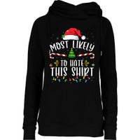 Most Likely To Hate This Family Matching Christmas Womens Funnel Neck Pullover Hood