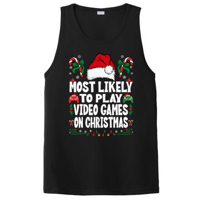 Most Likely To Play Video Games On Christmas Family Matching PosiCharge Competitor Tank