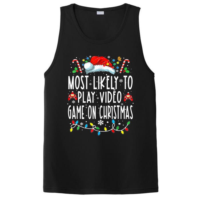 Most Likely To Play Video Games On Christmas Gamer Lovers PosiCharge Competitor Tank