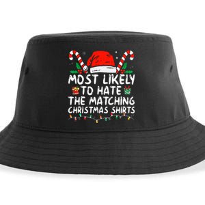 Most Likely To Hate Matching Christmas Funny Family Matching Sustainable Bucket Hat