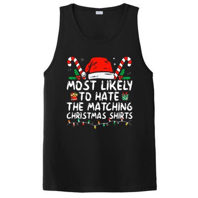 Most Likely To Hate Matching Christmas Funny Family Matching PosiCharge Competitor Tank