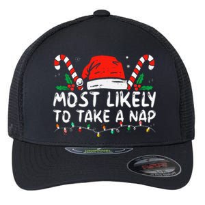 Most Likely To Take A Nap Family Matching Christmas Flexfit Unipanel Trucker Cap