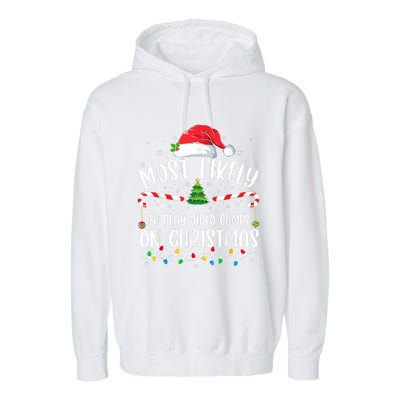 Most Likely To Play Video Games On Christmas Gamer Lovers Garment-Dyed Fleece Hoodie