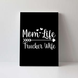 Mom Life Trucker Wife American Trucker Mom Canvas