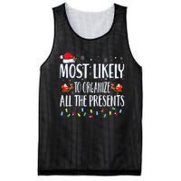 Most Likely To Organize All The Presents Family Matching Mesh Reversible Basketball Jersey Tank