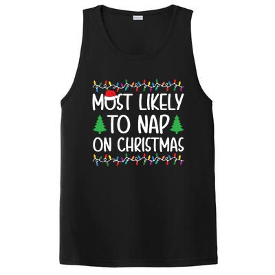 Most Likely To Nap On Christmas Shirts For Family PosiCharge Competitor Tank