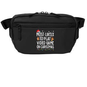 Most Likely To Play Video Games On Christmas Gamer Lovers Crossbody Pack