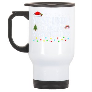 Most Likely To Take Too Y Pictures Funny Family Christmas Great Gift Stainless Steel Travel Mug