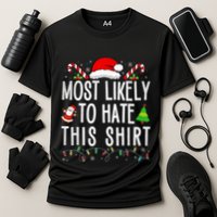 Most Likely To Hate This Family Xmas Pajamas  Cooling Performance Crew T-Shirt