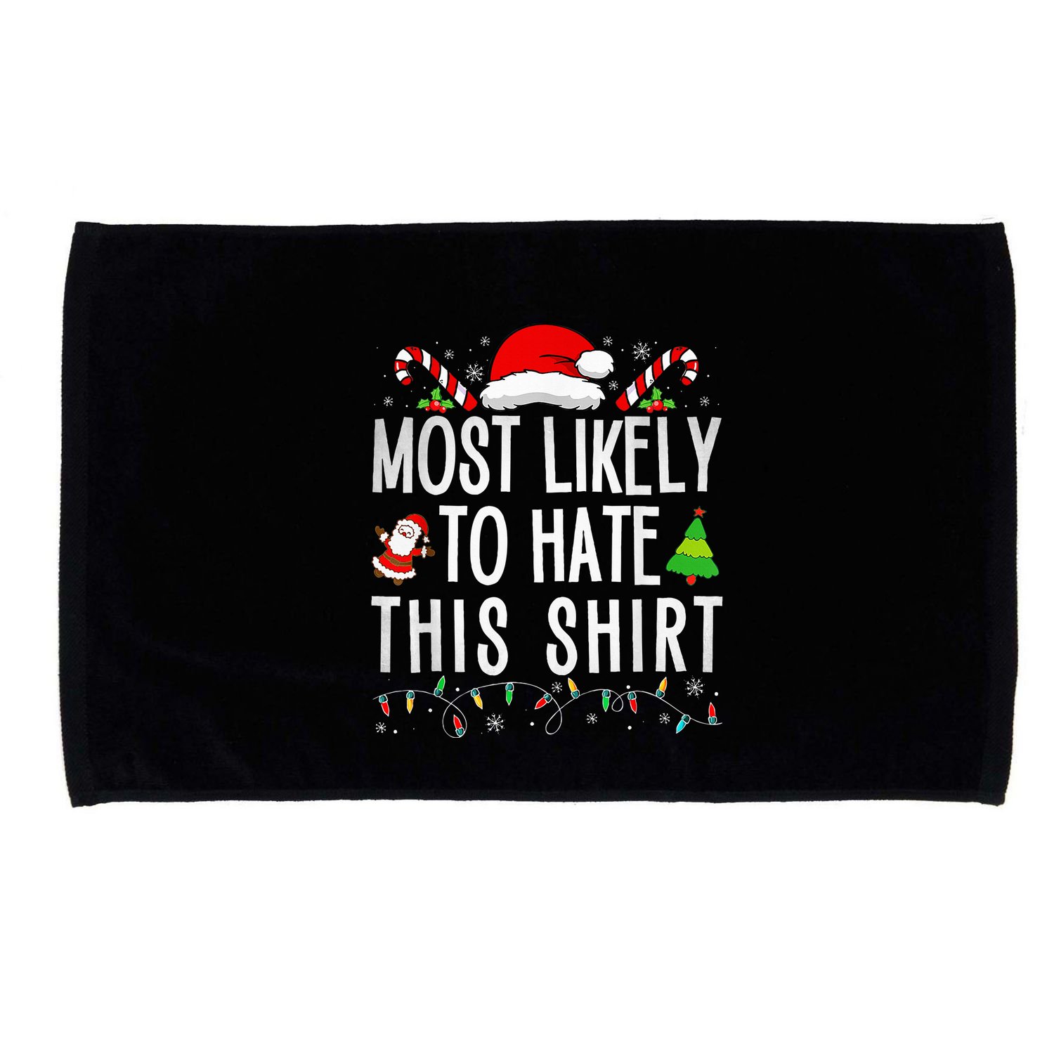 Most Likely To Hate This Family Xmas Pajamas  Microfiber Hand Towel