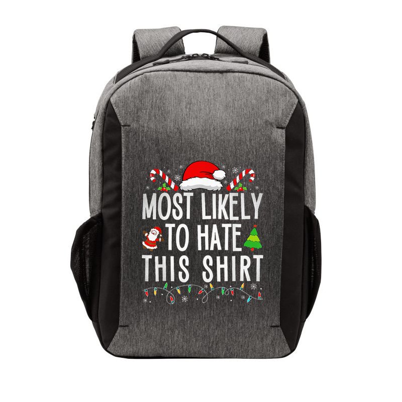 Most Likely To Hate This Family Xmas Pajamas  Vector Backpack