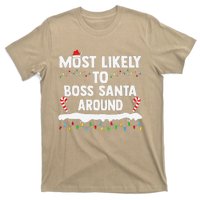 Most Likely To Boss Santa Around Christmas Matching Family T-Shirt