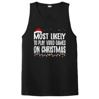 Most Likely To Play Video Games On Christmas Gamer Lovers PosiCharge Competitor Tank