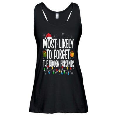 Most Likely To Forget The Hidden Presents Family Christmas Ladies Essential Flowy Tank