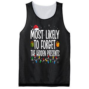 Most Likely To Forget The Hidden Presents Family Christmas Mesh Reversible Basketball Jersey Tank