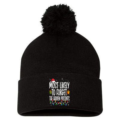 Most Likely To Forget The Hidden Presents Family Christmas Pom Pom 12in Knit Beanie