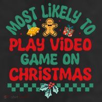 Most Likely To Play Video Game On Christmas Pajamas Cool Comfort Performance Bucket Hat