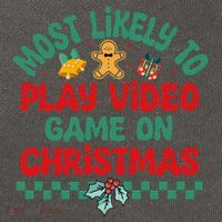 Most Likely To Play Video Game On Christmas Pajamas Cotton Canvas Backpack