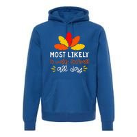 Most Likely To Matching Family Thanksgiving Pajamas Premium Hoodie