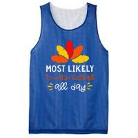 Most Likely To Matching Family Thanksgiving Pajamas Mesh Reversible Basketball Jersey Tank