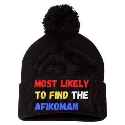 Most Likely To Find The Afikoman Matzah Matzo Pom Pom 12in Knit Beanie