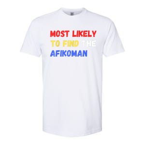 Most Likely To Find The Afikoman Matzah Matzo Softstyle CVC T-Shirt