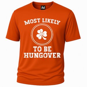 Most Likely To Be Hungover Later Funny St Patricks Day Cooling Performance Crew T-Shirt