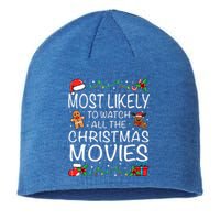 Most Likely To Watch The Christmas Movies Family Christmas Sustainable Beanie