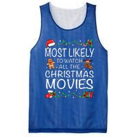 Most Likely To Watch The Christmas Movies Family Christmas Mesh Reversible Basketball Jersey Tank