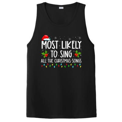 Most Likely To Sing All The Christmas Songs Family PosiCharge Competitor Tank