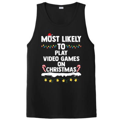 Most Likely To Play Video Games On Christmas Gamer Lovers PosiCharge Competitor Tank