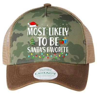 Most Likely To Be Santa's Favorite Christmas Family Matching Legacy Tie Dye Trucker Hat