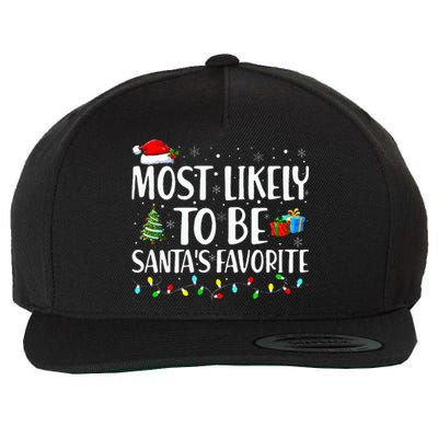 Most Likely To Be Santa's Favorite Christmas Family Matching Wool Snapback Cap