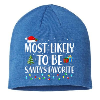 Most Likely To Be Santa's Favorite Christmas Family Matching Sustainable Beanie