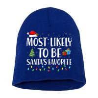 Most Likely To Be Santa's Favorite Christmas Family Matching Short Acrylic Beanie