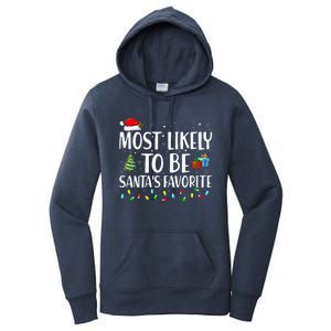 Most Likely To Be Santa's Favorite Christmas Family Matching Women's Pullover Hoodie