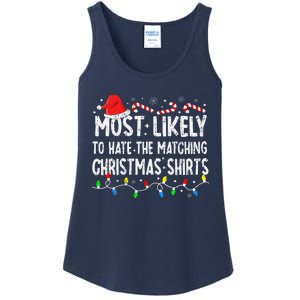 Most Likely To Hate Matching Christmas Family Pajamas Xmas Ladies Essential Tank