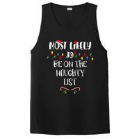 Most Likely To Be On The Naughty List Christmas Shirts For Family PosiCharge Competitor Tank