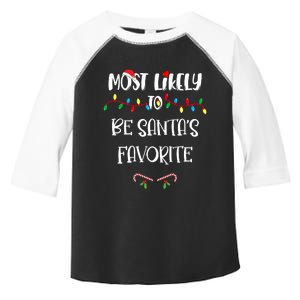 Most Likely To Be Santa’S Favorite Christmas Shirts For Family Toddler Fine Jersey T-Shirt