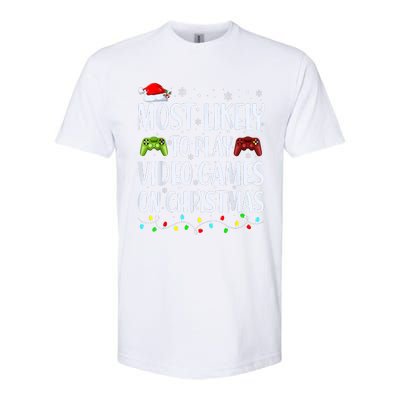 Most Likely To Play Video Games On Christmas Gamer Lovers Softstyle CVC T-Shirt