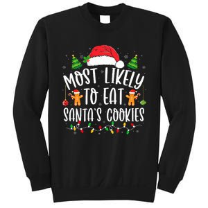 Most Likely To Eat Santa's Cookies Christmas Matching Family Sweatshirt