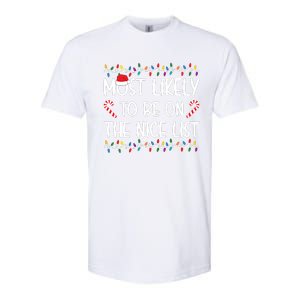 Most Likely To Be On The Nice List Christmas Shirts For Family Softstyle CVC T-Shirt