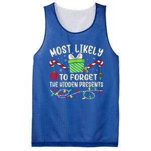 Most Likely To Forget The Hidden Presents Funny Christmas  Mesh Reversible Basketball Jersey Tank