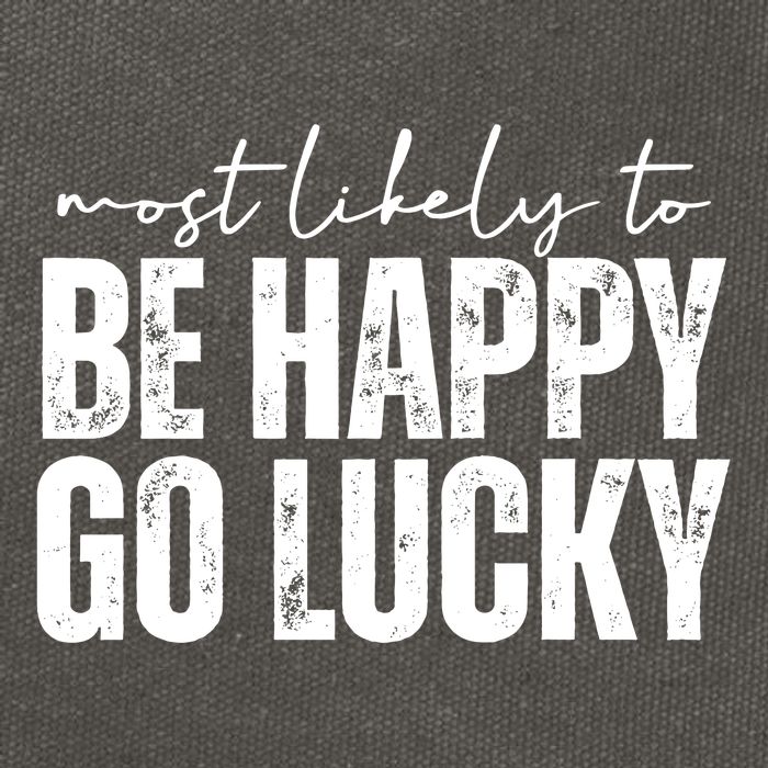 Most Likely To Be Happy Go Lucky St Patricks Day Cotton Canvas Backpack