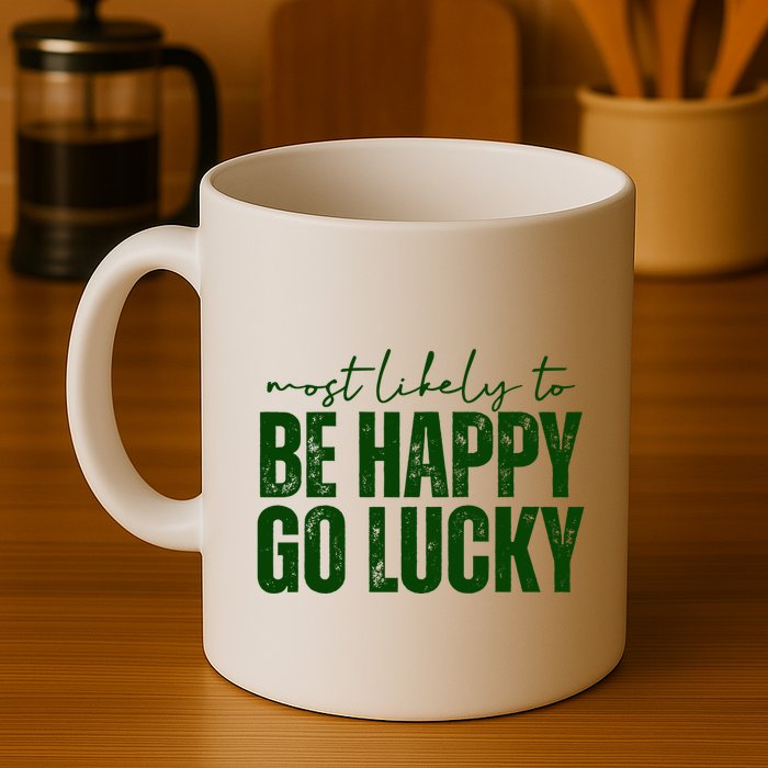 Most Likely To Be Happy Go Lucky St Patricks Day Mug