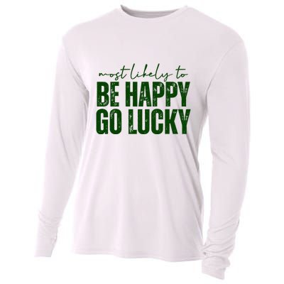 Most Likely To Be Happy Go Lucky St Patricks Day Cooling Performance Long Sleeve Crew
