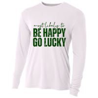 Most Likely To Be Happy Go Lucky St Patricks Day Cooling Performance Long Sleeve Crew
