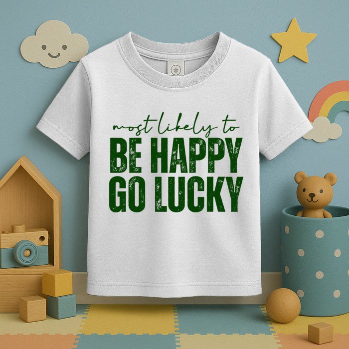 Most Likely To Be Happy Go Lucky St Patricks Day Toddler T-Shirt